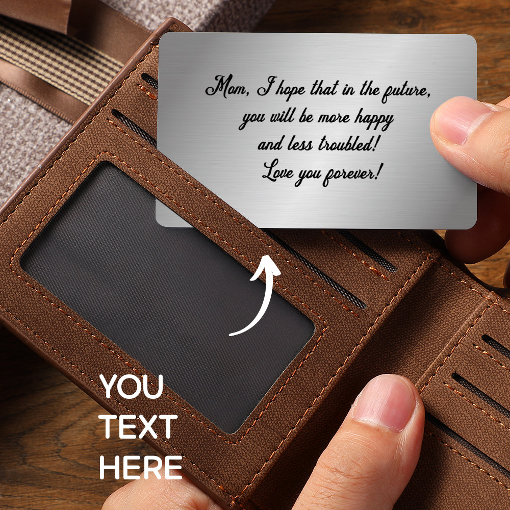 Personalized Wallet Insert Photo Card Stainless Steel Wallet Insert Card 13