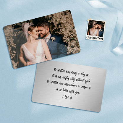 Personalized Wallet Insert Photo Card Stainless Steel Wallet Insert Card 2