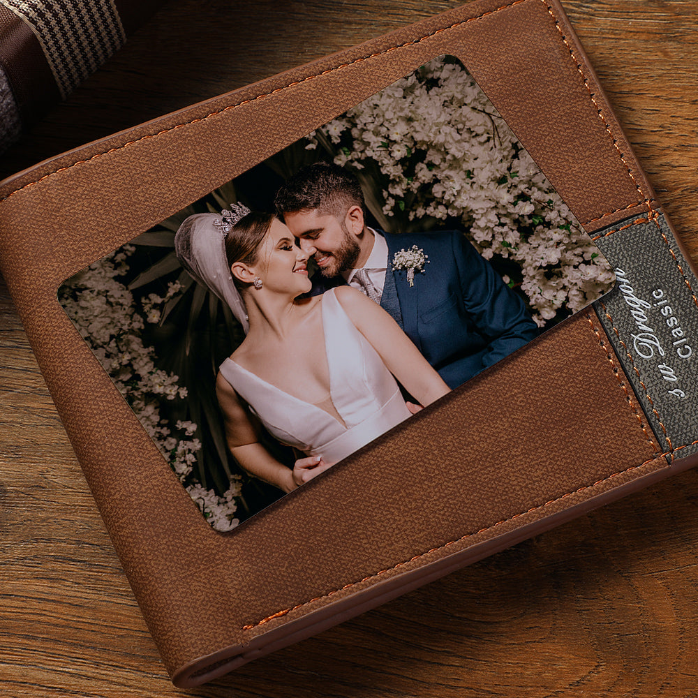 Personalized Wallet Insert Photo Card Stainless Steel Wallet Insert Card 16