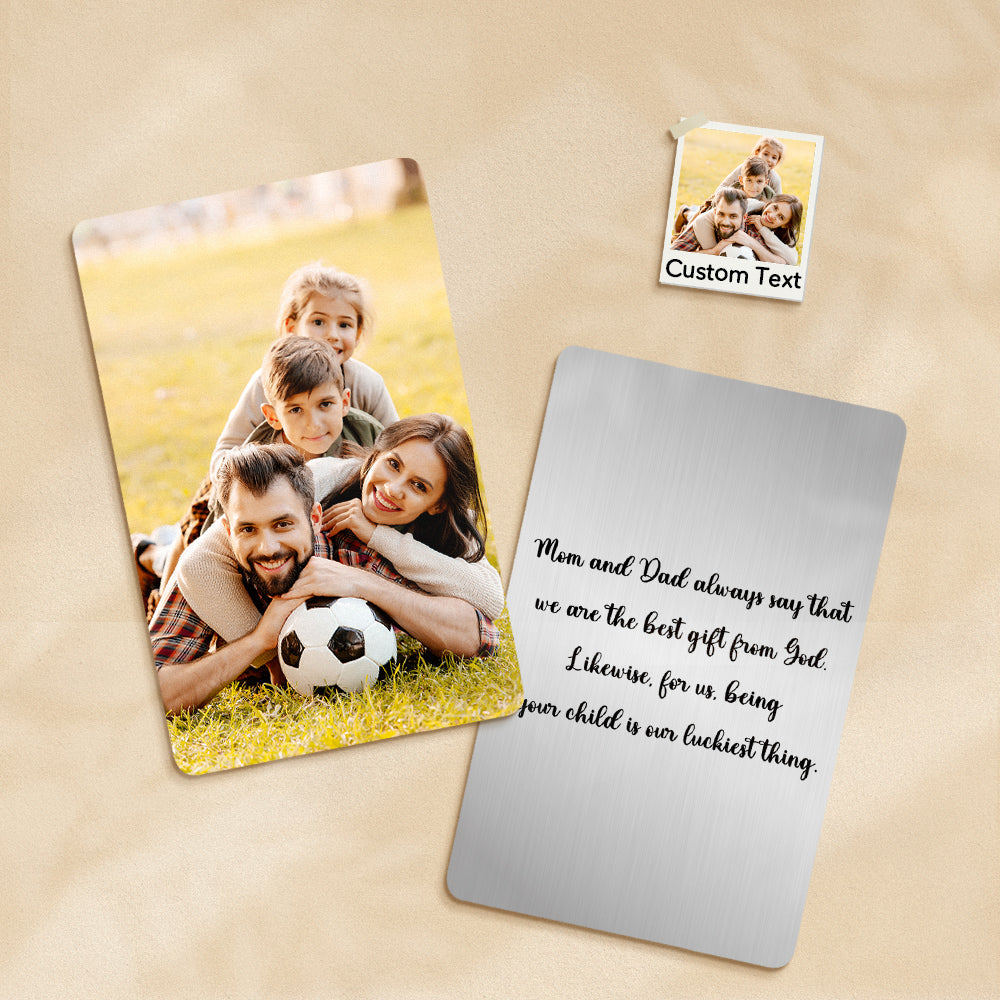 Personalized Wallet Insert Photo Card Stainless Steel Wallet Insert Card 7