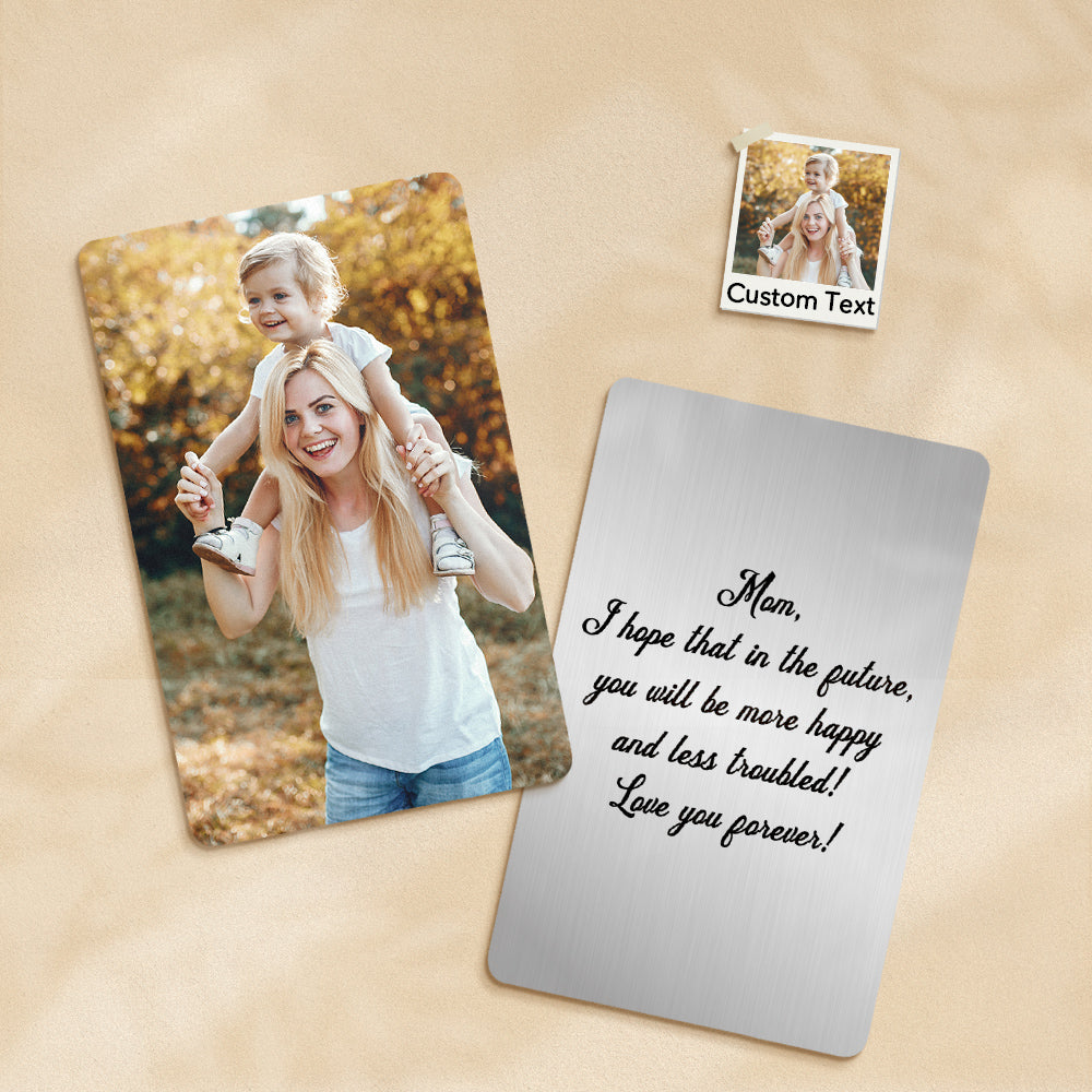Personalized Wallet Insert Photo Card Stainless Steel Wallet Insert Card 8