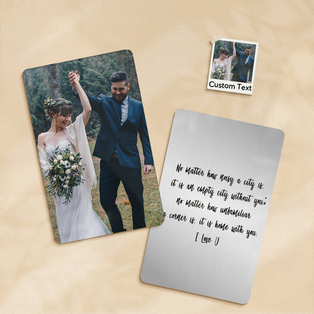 Personalized Wallet Insert Photo Card Stainless Steel Wallet Insert Card 6