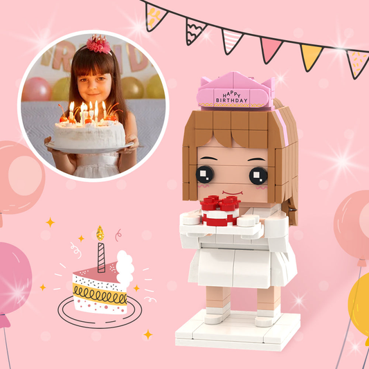 Custom Full-Body Brick Figures – Personalized Photo Gift for Daughter