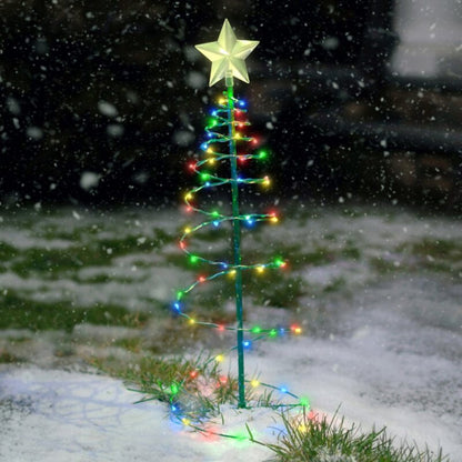 Luz solar navideña con forma de estrella LED para exteriores, iluminación navideña decorativa para exteriores