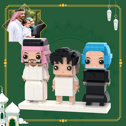 Family Gifts Full Body Customizable 3 People Custom 