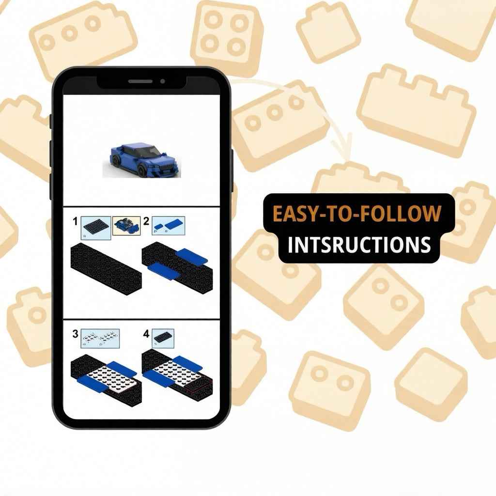 Custom Brick Car Model Kit - Turn Your Car Into a Brick Model, Personalized Desk Display, Unique Gift for Car Lovers