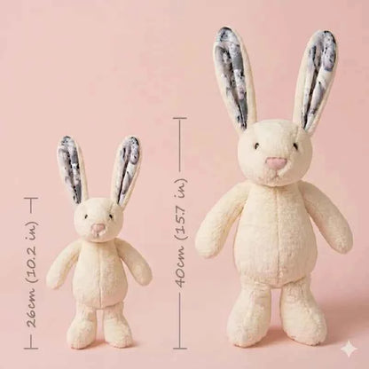 Custom Photo Bunny Plush Personalized Hidden Ear Picture Bunny Gift for Couples Anniversary Mother's Day Gifts （Production Time: 15 workdays