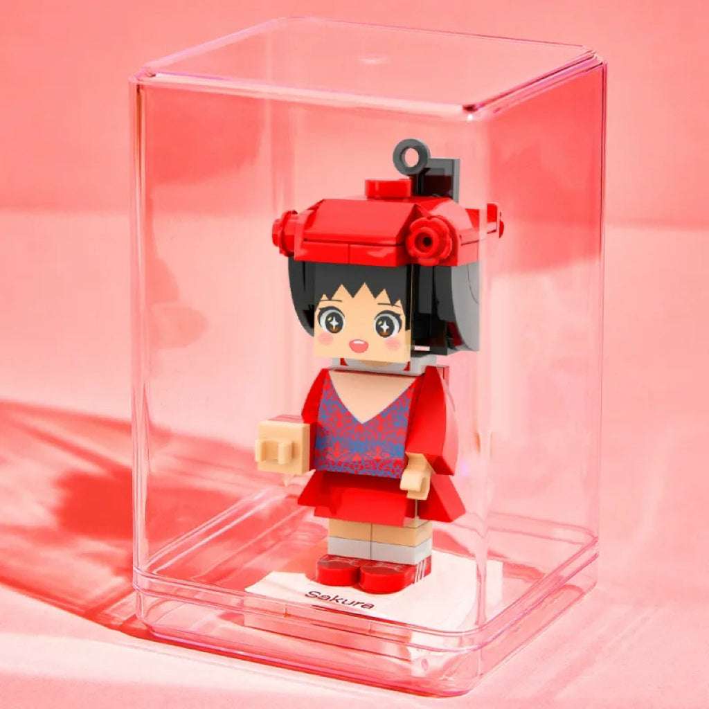 Brick Mini Figure Keychain – 1 Person – Full Body
