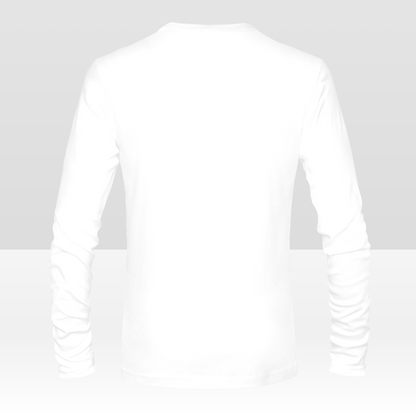 Aangepast dubbelzijdig heren T-shirt met lange mouwen, gepersonaliseerd all-over print T-shirt met uw ontwerp