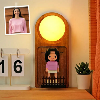 Brick Figure Night Light – 1 Person – Name & Photo