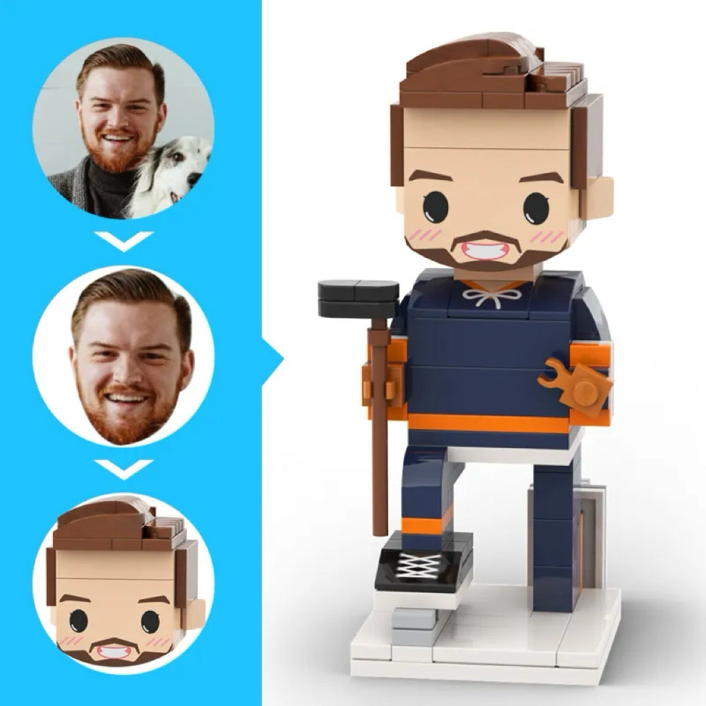 Puckster Brick Figure Ice Hockey