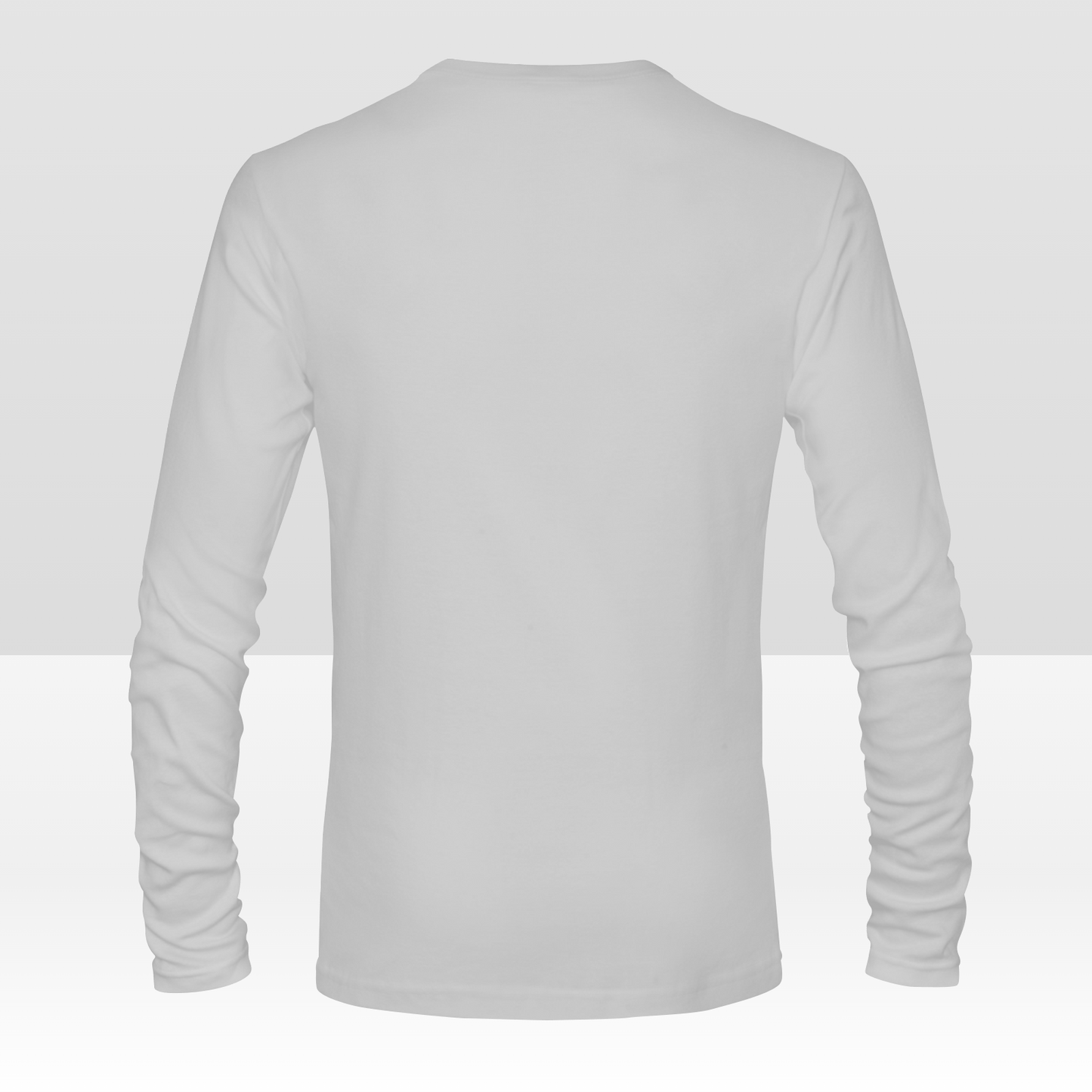 Aangepast dubbelzijdig heren T-shirt met lange mouwen, gepersonaliseerd all-over print T-shirt met uw ontwerp