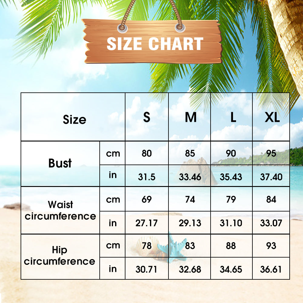 Custom Face Swimwear One Piece Swimsuit Tropical Style maat