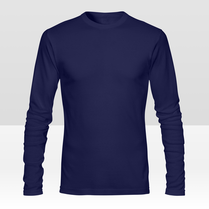 Aangepast dubbelzijdig heren T-shirt met lange mouwen, gepersonaliseerd all-over print T-shirt met uw ontwerp