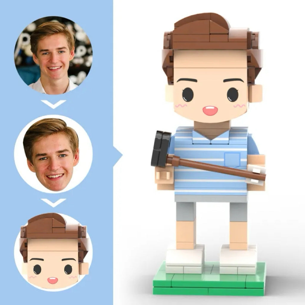 Cute Golf Player Brick