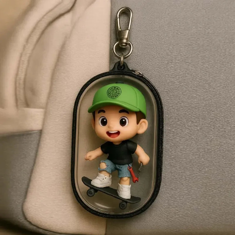Custom 3D mini figure from your photo, personalized toy gift for kids, made by MadeMine, showing a detailed 1-person 3D figurine.