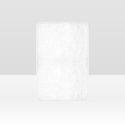 Personalized flannel photo blanket with custom name, 32x48 inches, made by MadeMine, featuring soft fabric and a printed photo design.