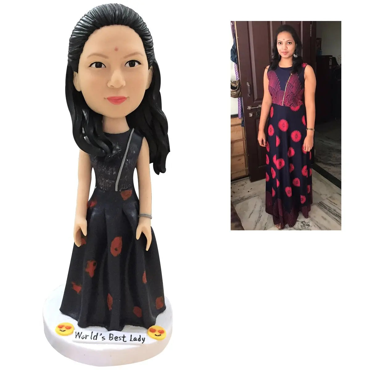 Fully Body Custom Bobbleheads for One Person with Engraved Text