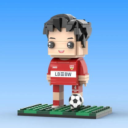 Full Body Customized 1 Person Brick Figures Football Theme Gift Birthday Gift Valentines Gift for Football Player