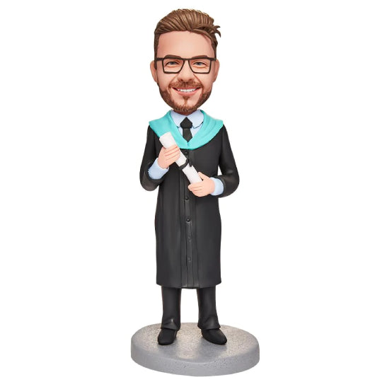 Graduation Bobblehead – 1 Person with Certificate