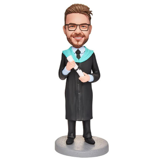 Graduation Bobblehead – 1 Person with Certificate