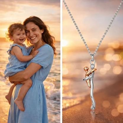 Mother Child Hug Necklace
