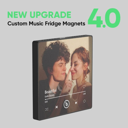 FridgeBeats Framed Custom Music Fridge Magnet and Photo Wall Photo Sticker Music Movement That Can Be Played Gift for Couple New 4.0